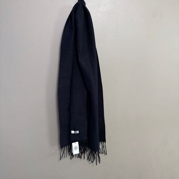 Hermes navy cashmere fringe scarf NWT - Picture 1 of 4